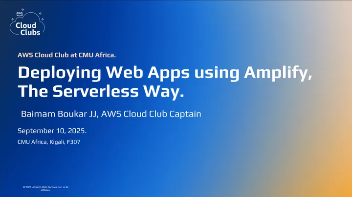 Presentation image for Deploying Serverless Apps on AWS